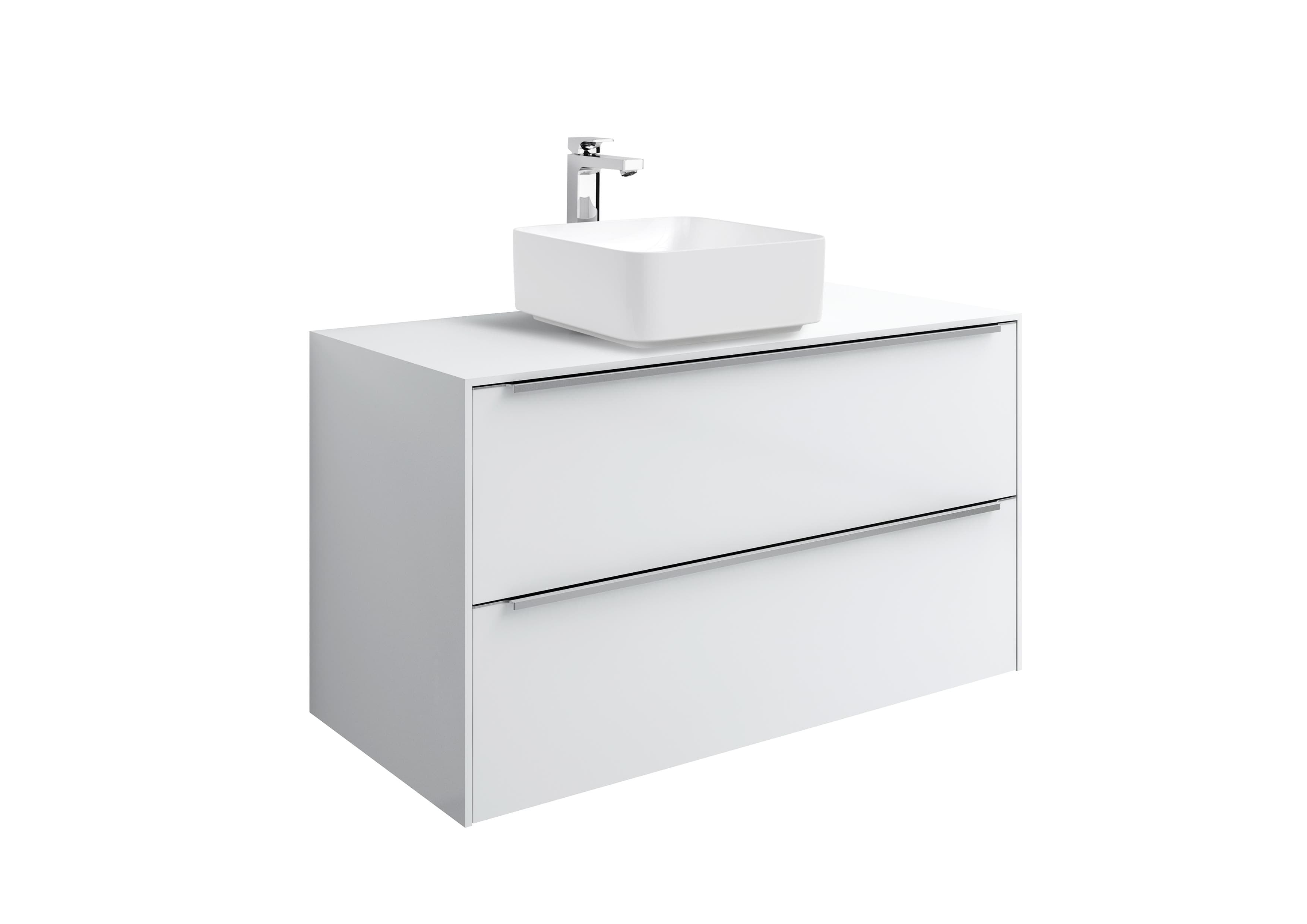 Sanitaire Meubles Salle de bain INSPIRA A851081402 Meuble 2 tiroirs avec plan pour vasque à poser Roca 9 - Mirage ceramica
