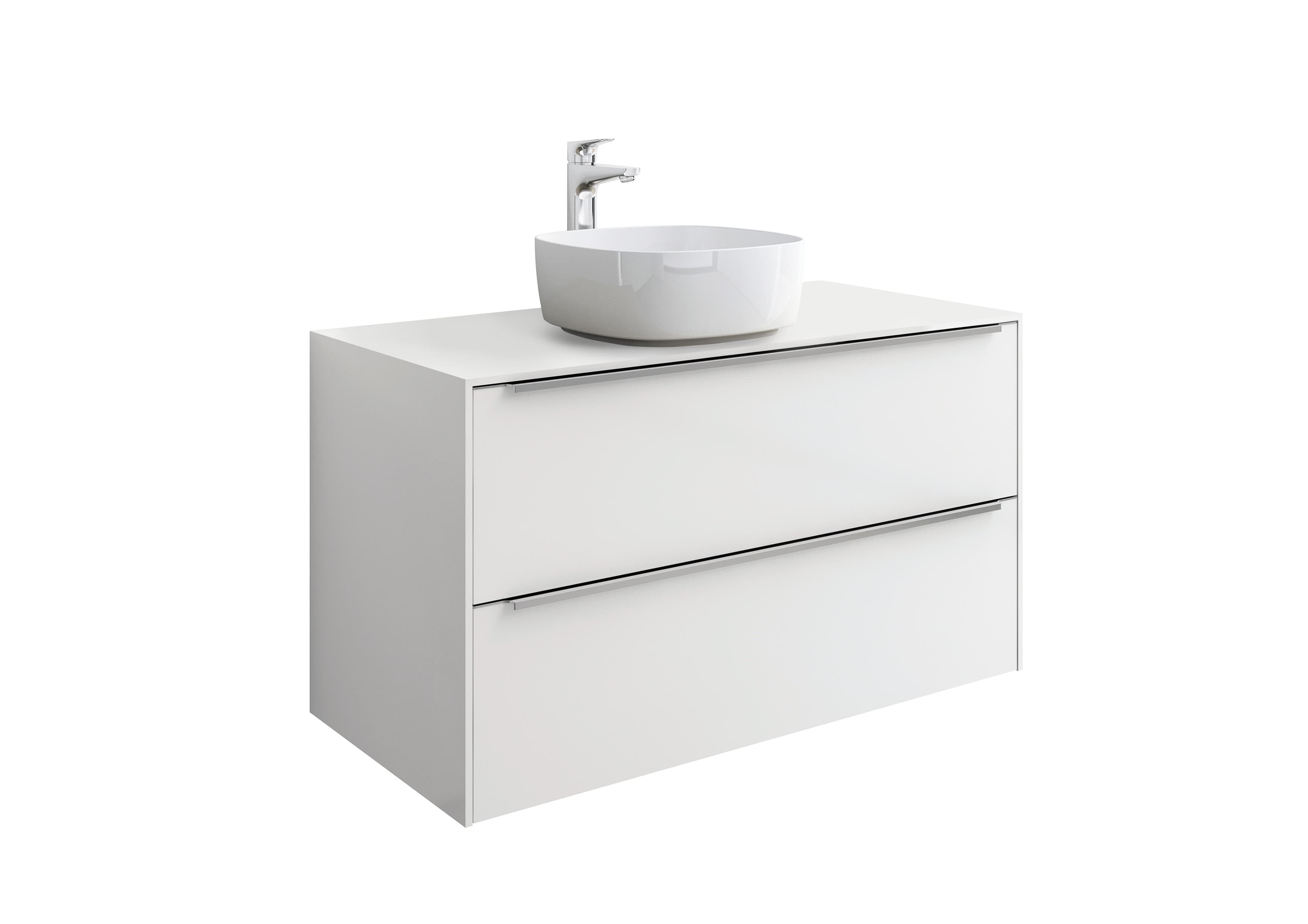 Sanitaire Meubles Salle de bain INSPIRA A851081402 Meuble 2 tiroirs avec plan pour vasque à poser Roca 3 - Mirage ceramica
