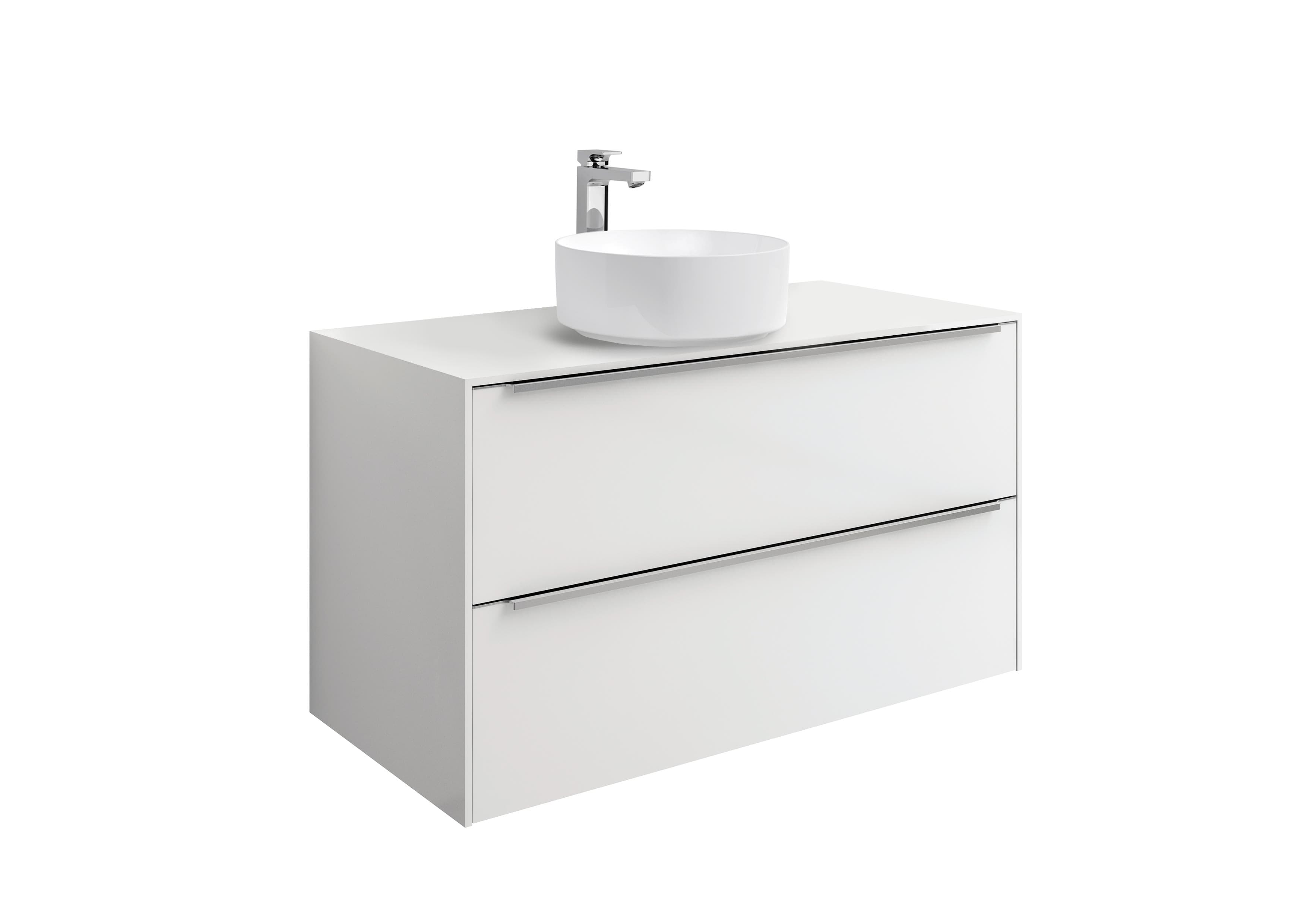 Sanitaire Meubles Salle de bain INSPIRA A851081402 Meuble 2 tiroirs avec plan pour vasque à poser Roca 8 - Mirage ceramica