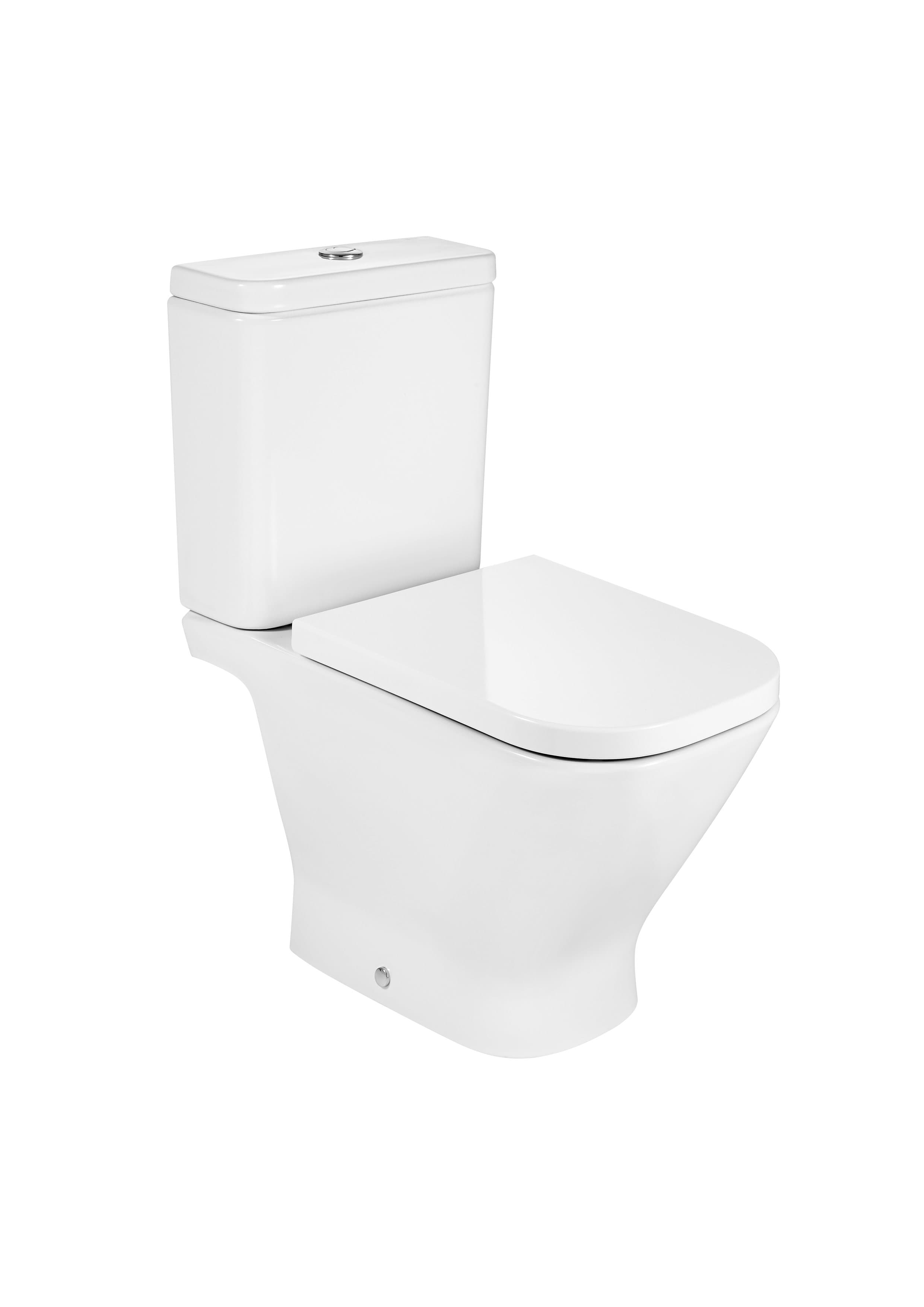 Sanitaire WC THE GAP A801470004 SQUARE - Abattant thermodur double laqué avec charnières en acier inoxydable pour WC Roca 4 - Mirage ceramica