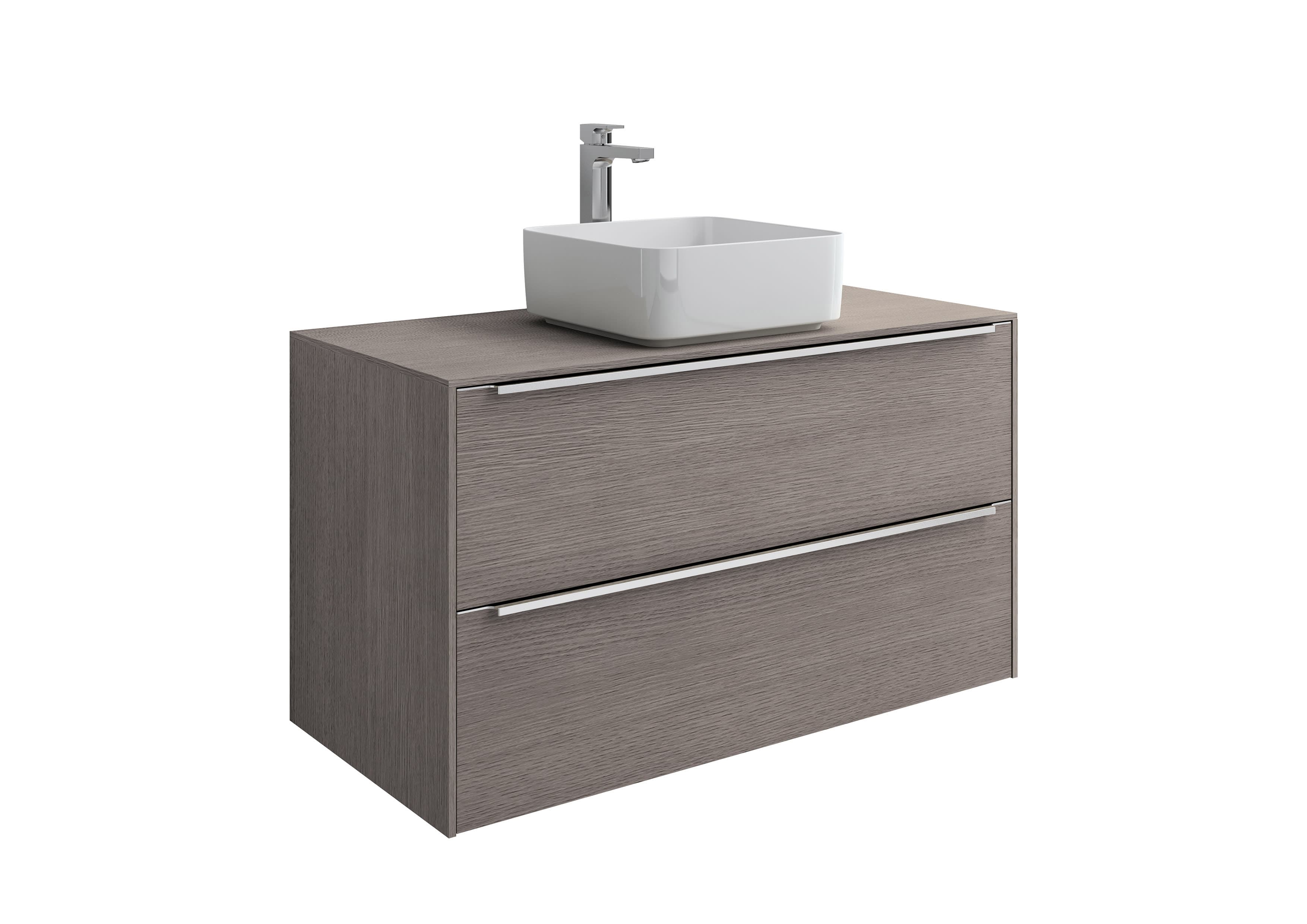 Sanitaire Meubles Salle de bain INSPIRA A851081402 Meuble 2 tiroirs avec plan pour vasque à poser Roca 4 - Mirage ceramica