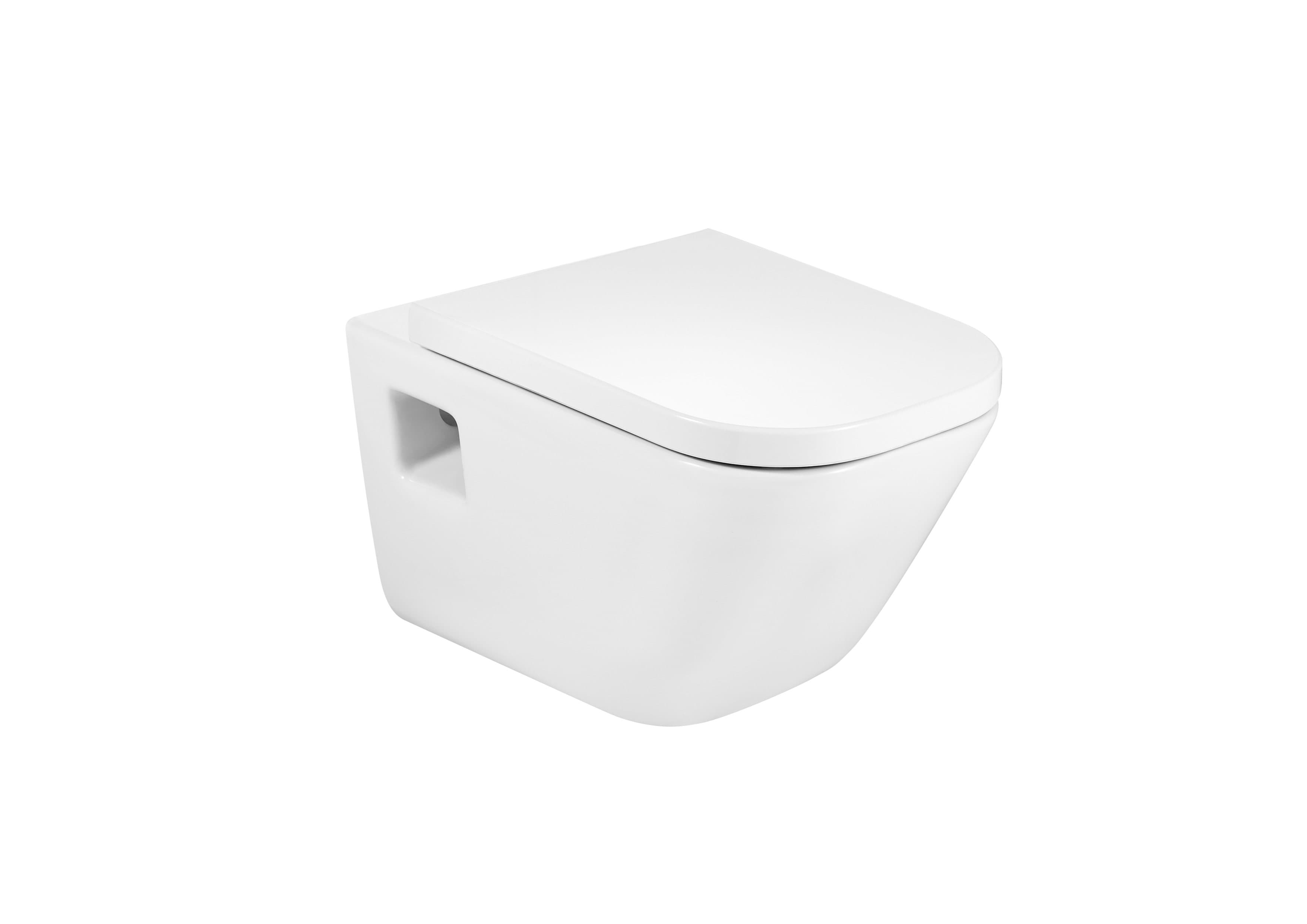 Sanitaire WC THE GAP A801470004 SQUARE - Abattant thermodur double laqué avec charnières en acier inoxydable pour WC Roca 3 - Mirage ceramica