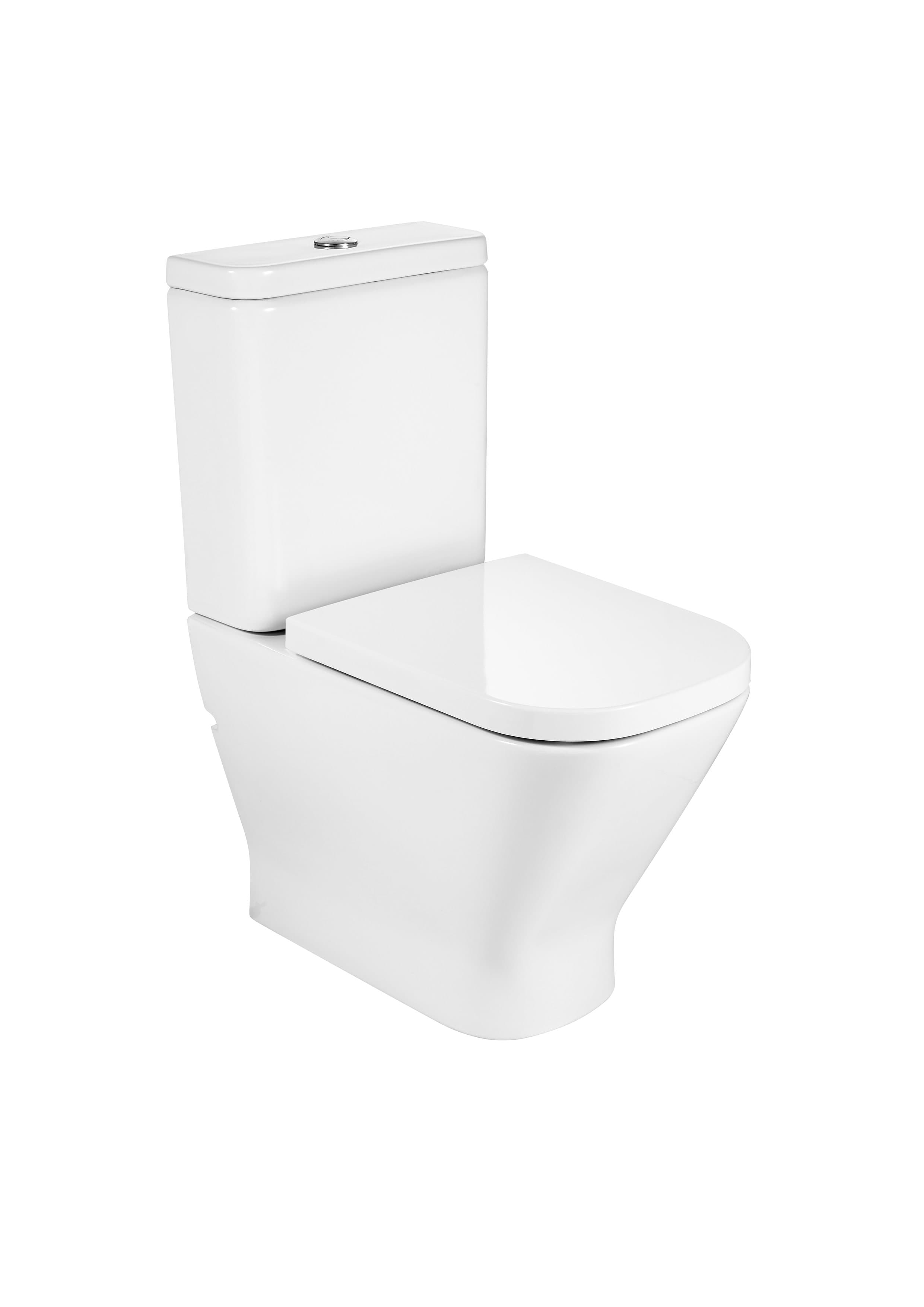 Sanitaire WC THE GAP A801470004 SQUARE - Abattant thermodur double laqué avec charnières en acier inoxydable pour WC Roca 5 - Mirage ceramica