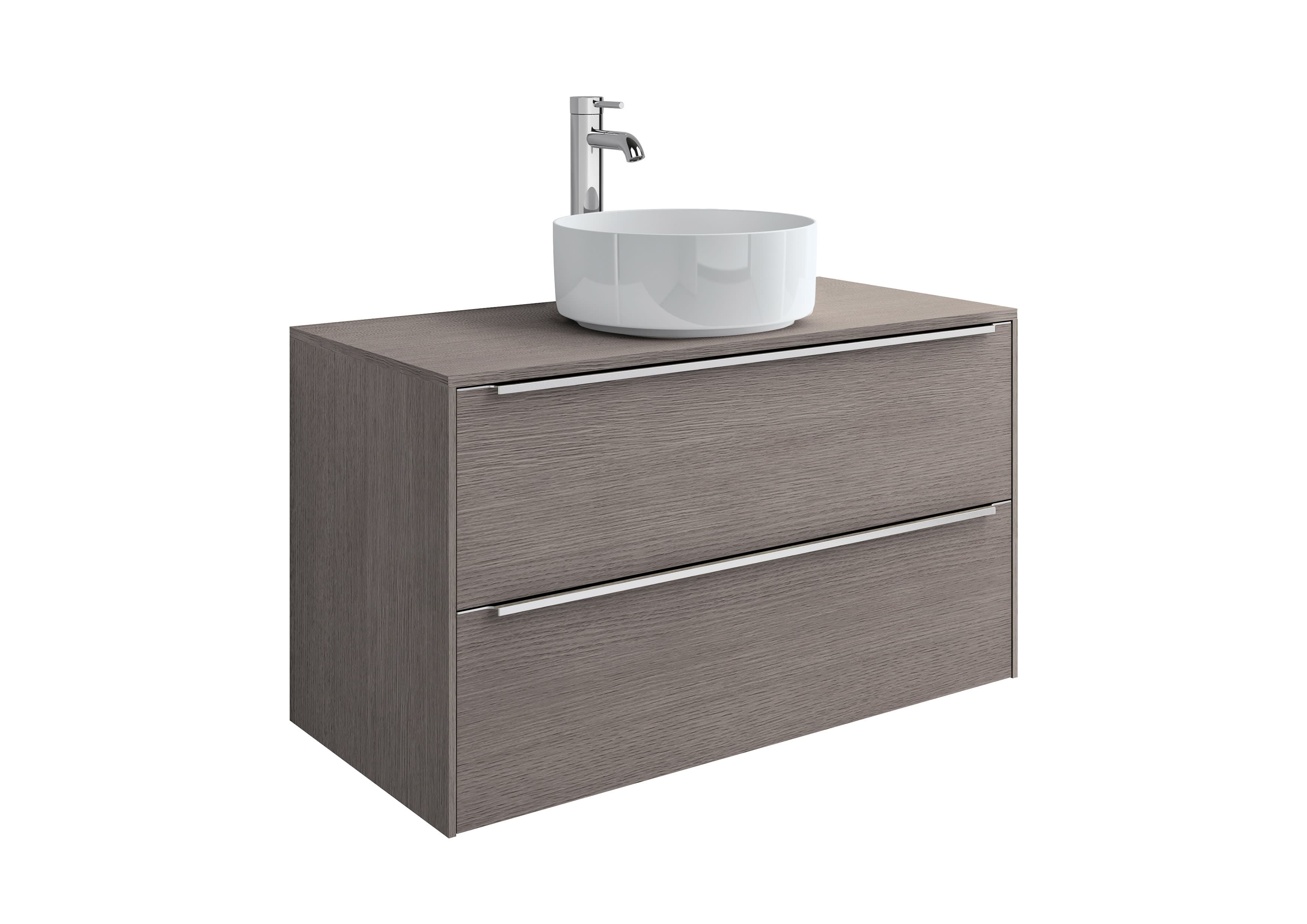 Sanitaire Meubles Salle de bain INSPIRA A851081402 Meuble 2 tiroirs avec plan pour vasque à poser Roca 5 - Mirage ceramica