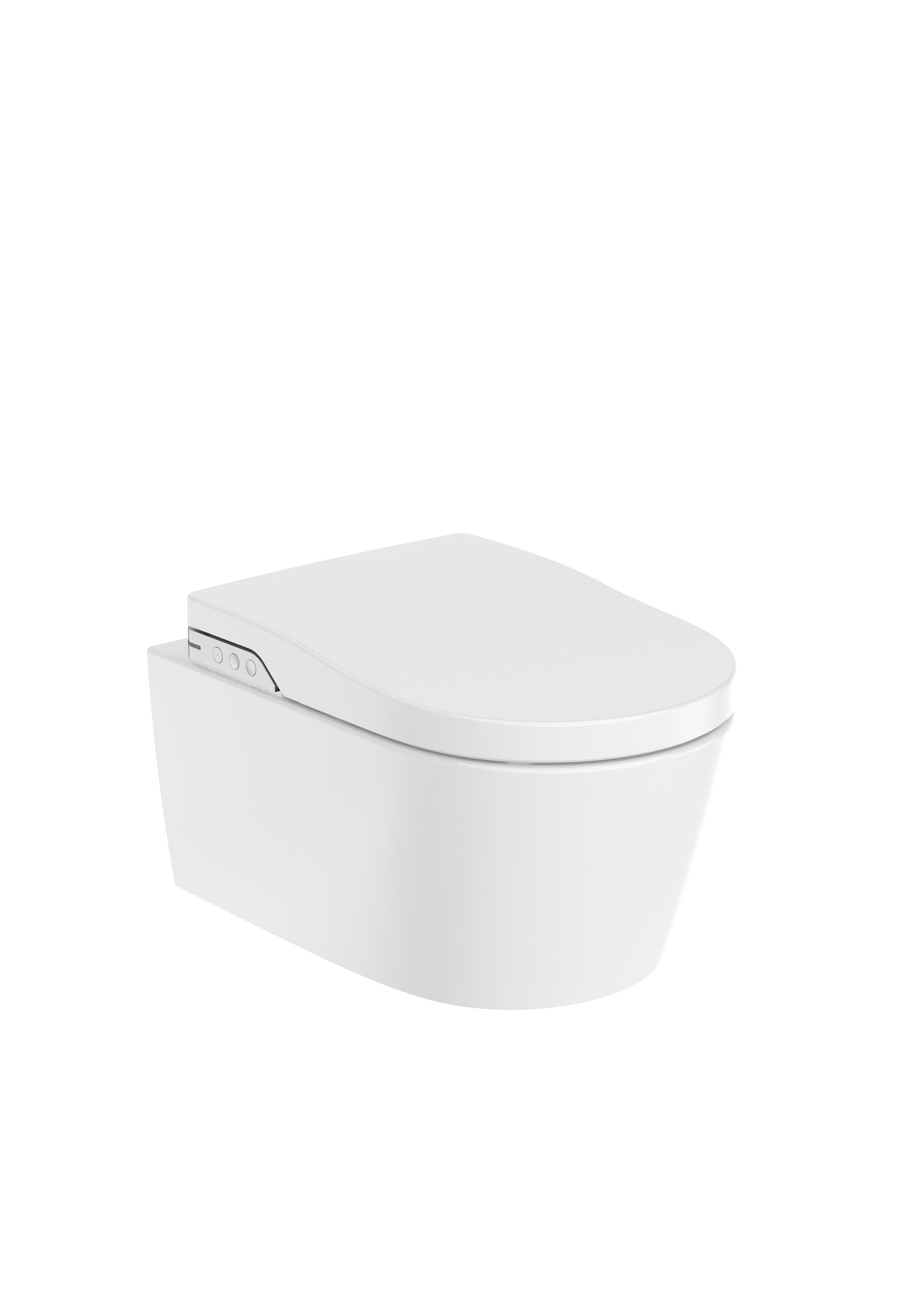 Sanitaire WC INSPIRA A803060001 In-Wash® - Cuvette de WC lavant suspendue en porcelaine vitrifiée sans bride Rimless. Avec sortie horizontale. Besoin d'une alimentation électrique. Roca 1 - Mirage ceramica